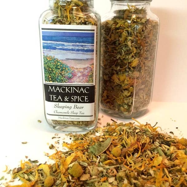 Mackinac Tea & Spice llc - Wholesale Loose Tea - Sleeping Bear Sleepy, Dream, De-Stress, Relaxing Tea