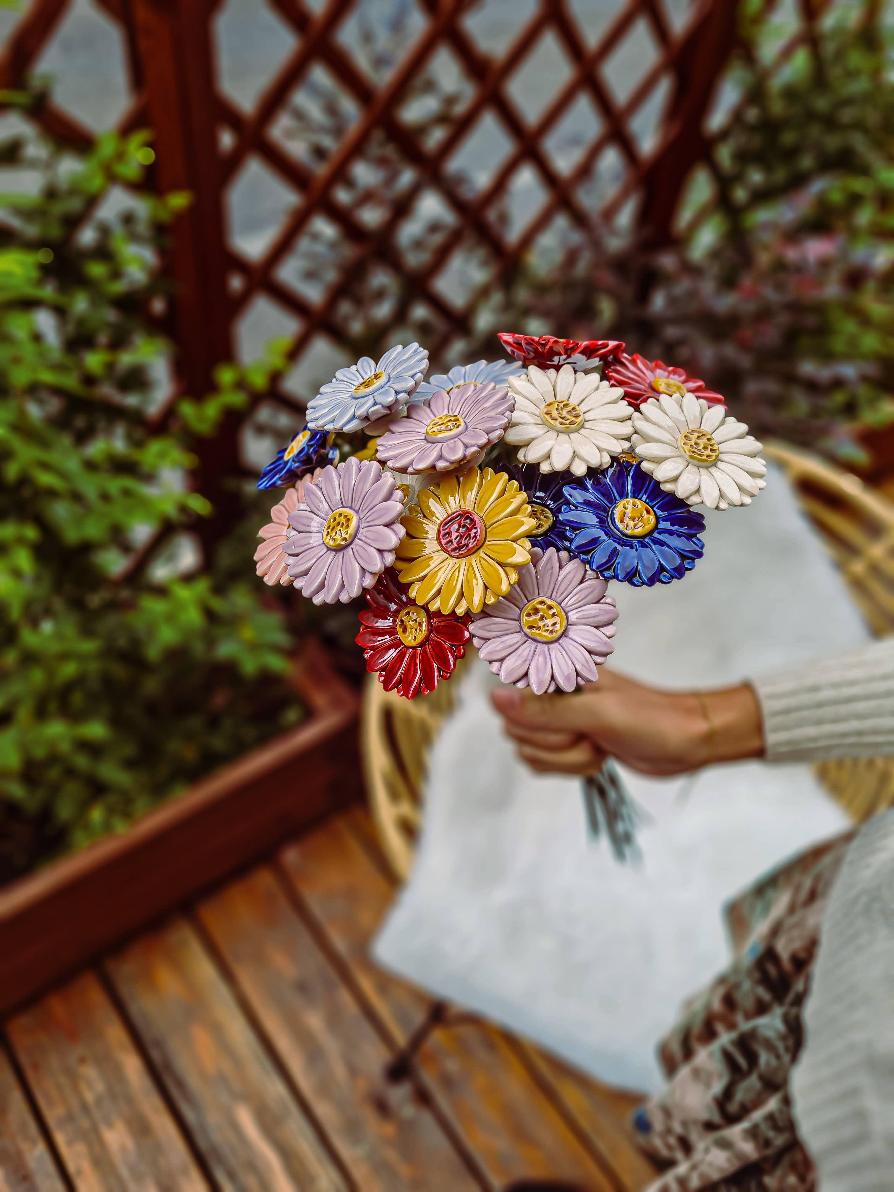 NaturoTheke – wholesale Artificial flowers – Gerbera diameter approx. 5 cm | 39 cm stem2