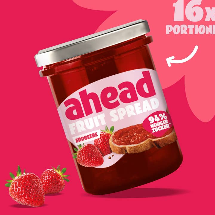 Confiture de fraises (plateau de 6 pots de 200 g) pour la vente par ahead