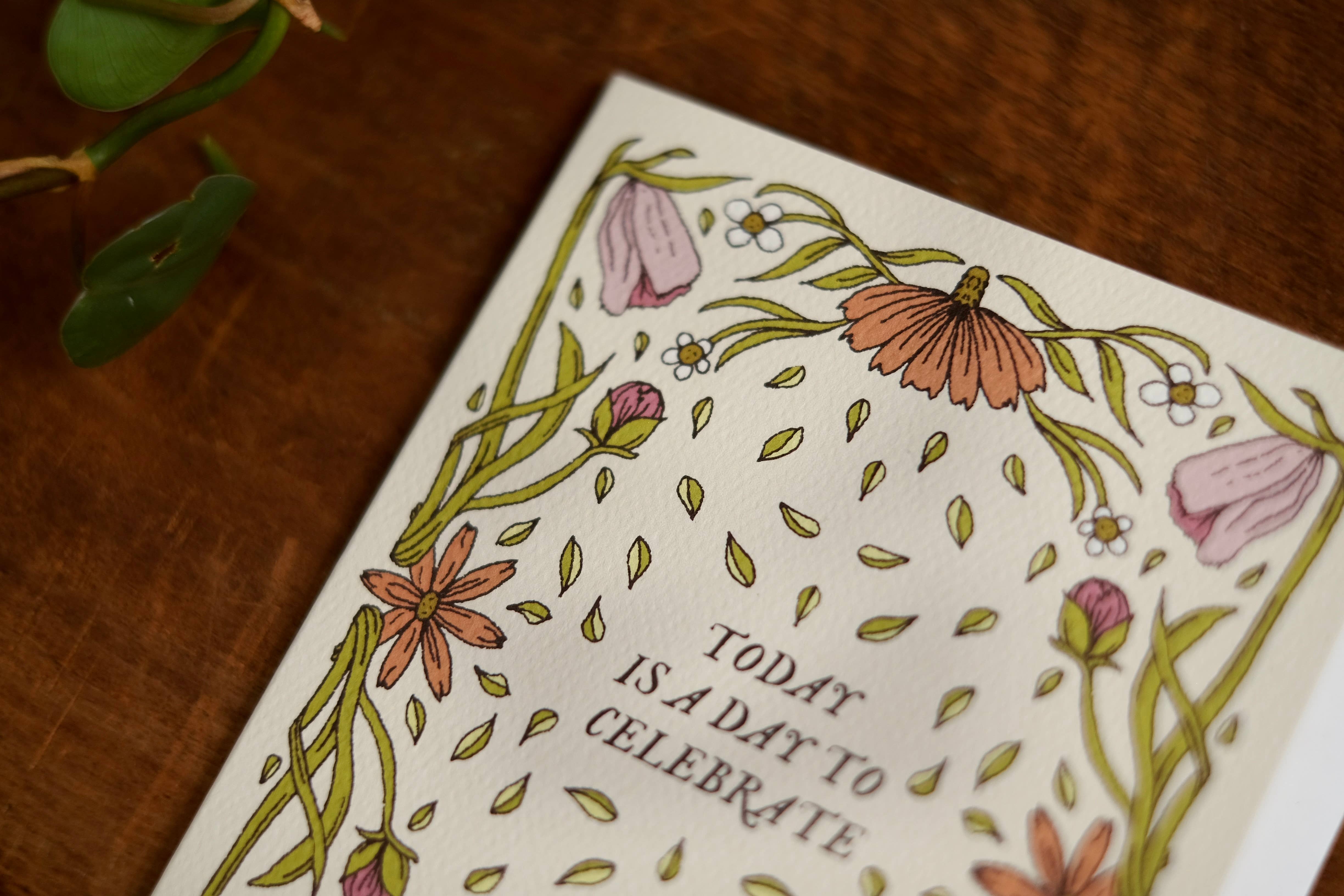 annalisa v. sawtell - Wholesale Everyday Greeting Card - Floral Confetti (Celebration) | Botanical Greeting Card | A21