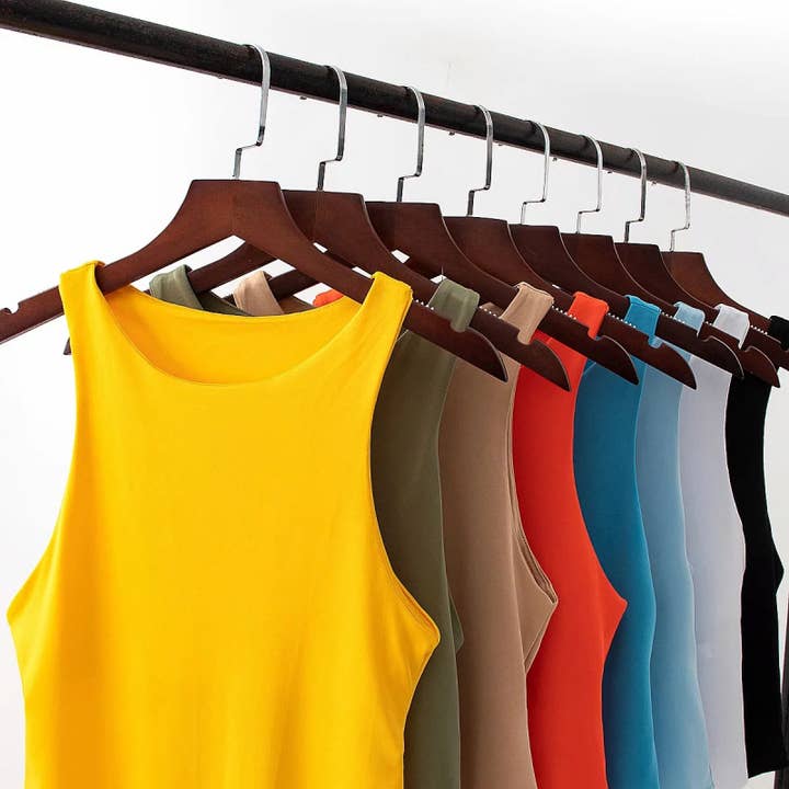 Rosa Clothing - Wholesale Bodysuit - Women's - Sexy Plain Color Sleeveless Base Bodysuit