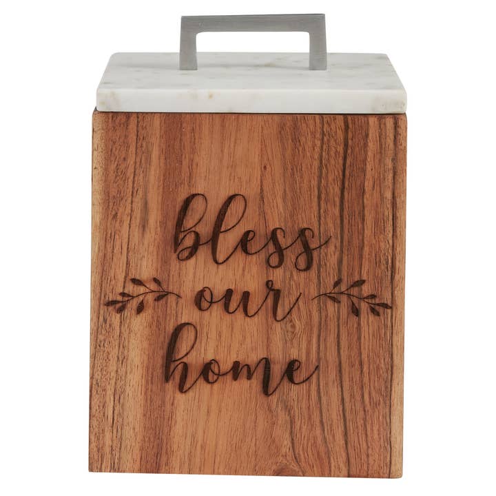 Farmhouse Wood Canister-Small for wholesale by Park Designs