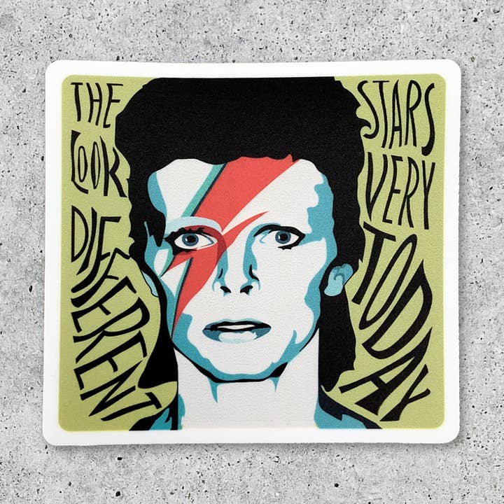 David Bowie The Stars Look Very Different vinyl sticker for wholesale by Citizen Ruth