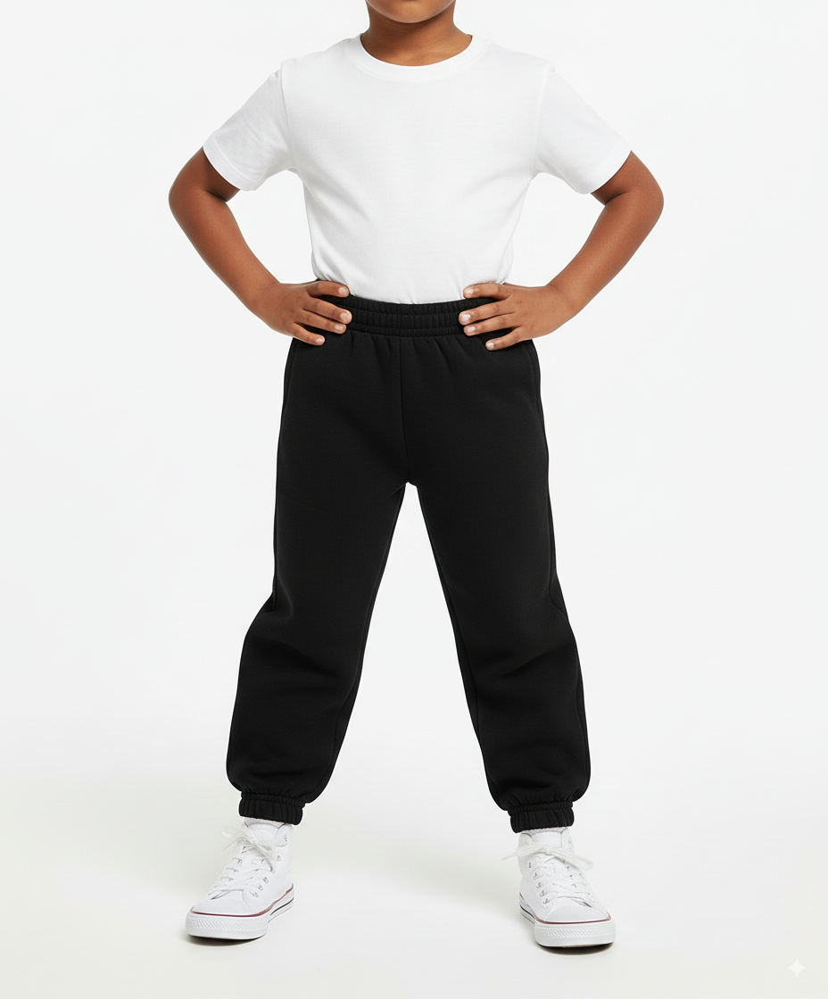 Unisex Fleece Sweatpants Black 2/3-16 for wholesale on Faire2