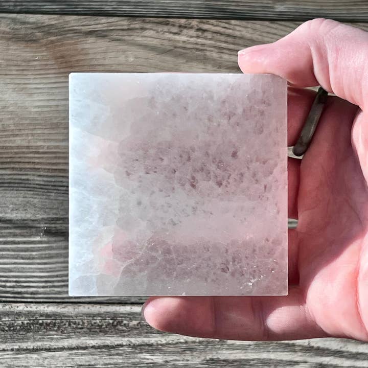 Pebble House - Wholesale Spiritual stone/crystal - Selenite Plate - Square (Crystals & Stones)2