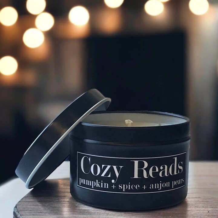 Fly Paper Products - Wholesale Travel Candles - Cozy Reads 4oz Candle Pumpkin + Spice + Anjou Pear0