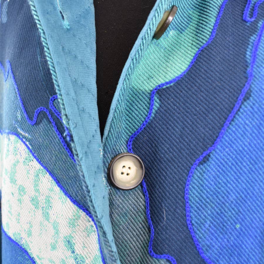 Dupatta Designs - Wholesale Trench Coat - Women's - Diana Handcrafted Floral Reversible Trench Coat9