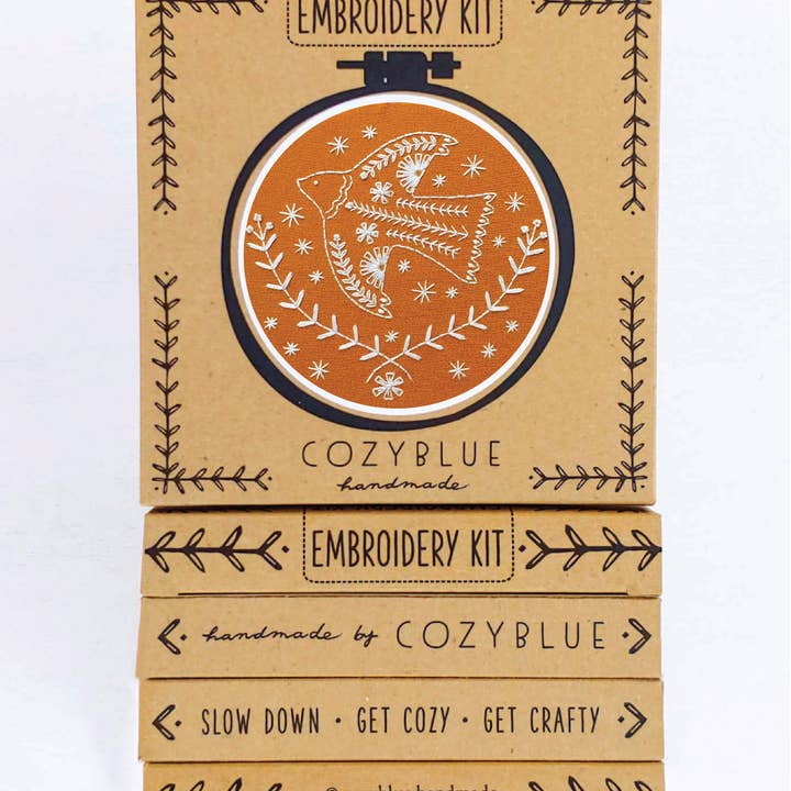 wintersong embroidery kit for wholesale by cozyblue handmade