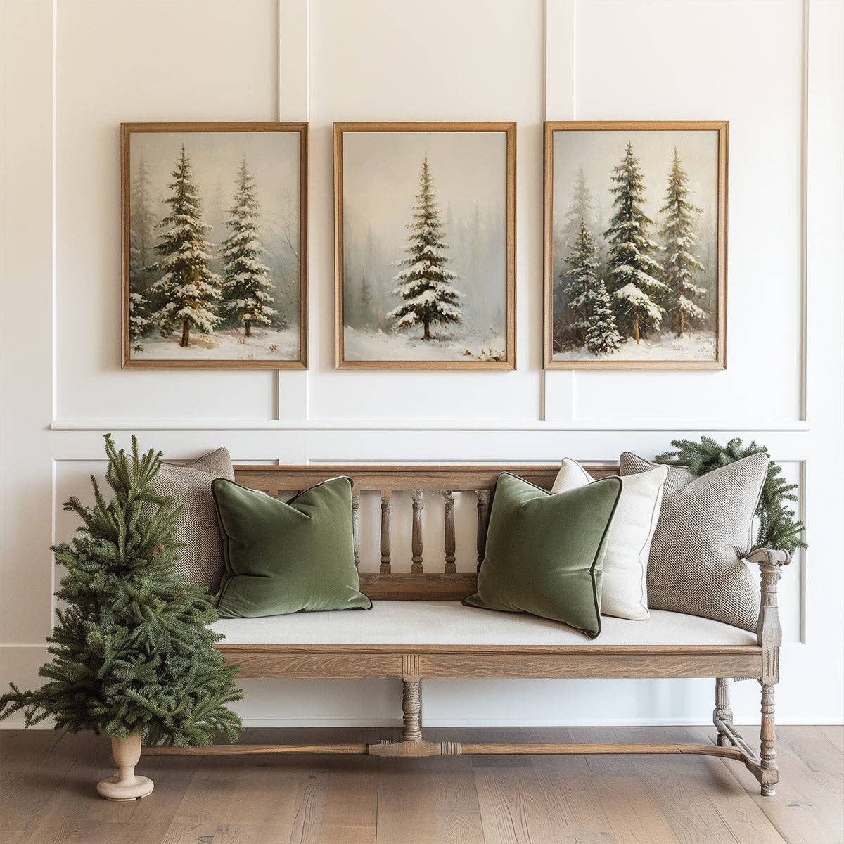 Paper House Print Shop - Vente Affiche d'art - Lot de 3 tirages d'art d'hiver sur les sapins de Sundance4