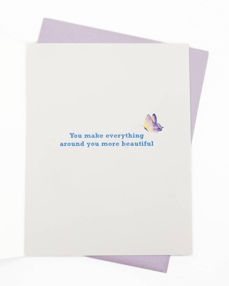 Lavender Vines - Venta al por mayor Tarjetas de cumpleaños - Tarjeta de felicitación de cumpleaños con diseño de mariposa «Butterfly Wishes»2