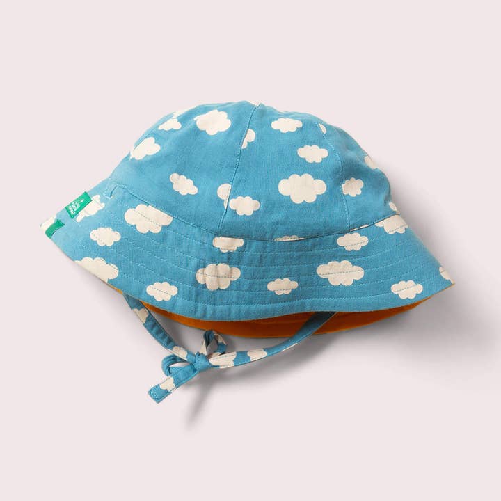 Blue Clouds Reversible Sunhat for wholesale by Little Green Radicals