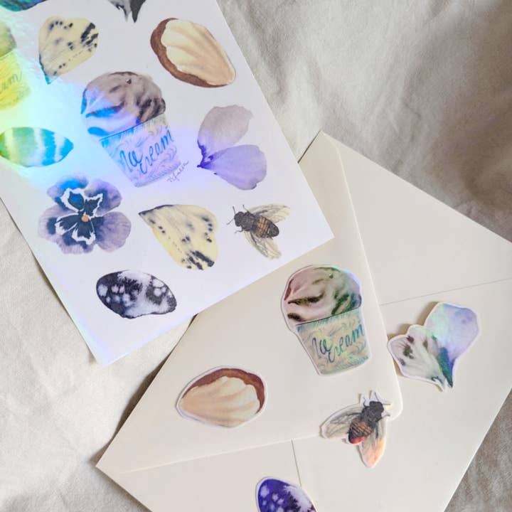 Tifalia - Wholesale Sticker - Holographic sticker card "A Scent of Summer"4