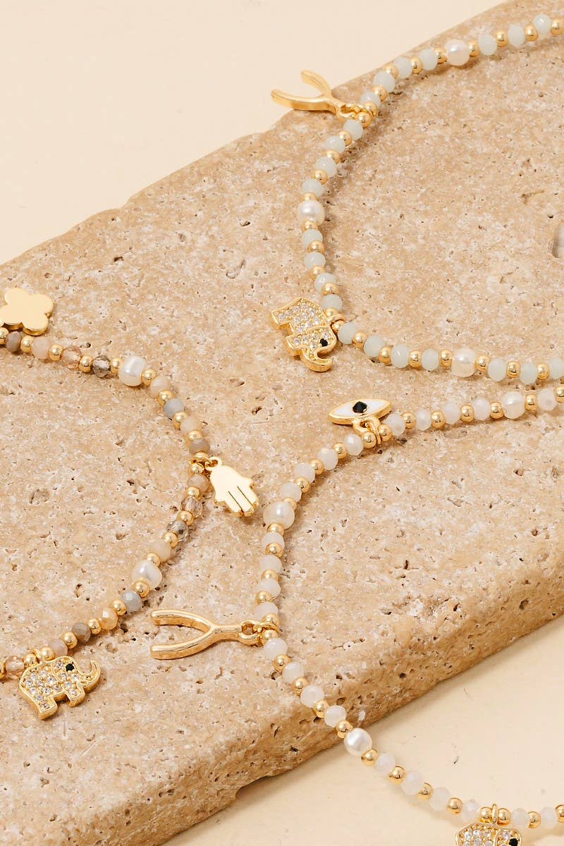 Anarchy Street - Vendita all'ingrosso Bracciale con perline - Bracciale con ciondoli pavé misti Cz e perline sfaccettate4