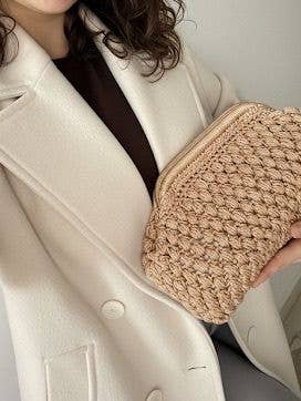 Sac bandoulière en macramé CHQE pour femmes, crochet fait main pour la vente par CHQEL