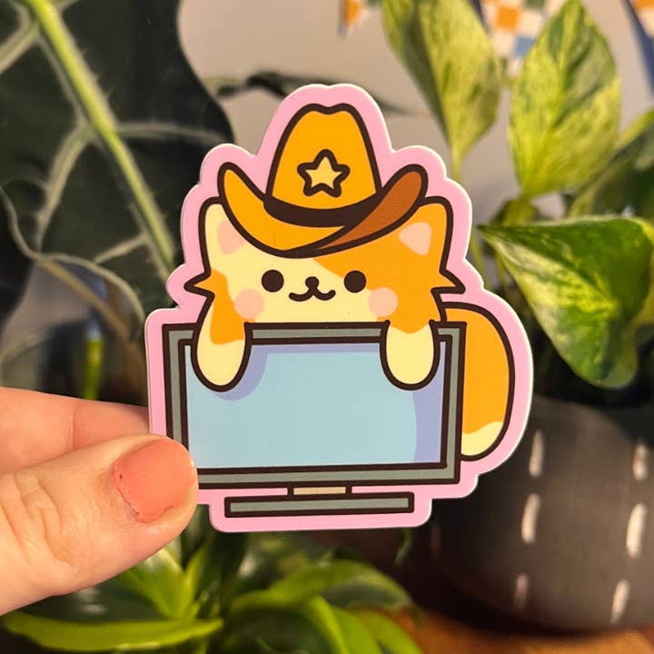 Little Bandits - Wholesale Sticker - Cowboy Kitty Sticker2