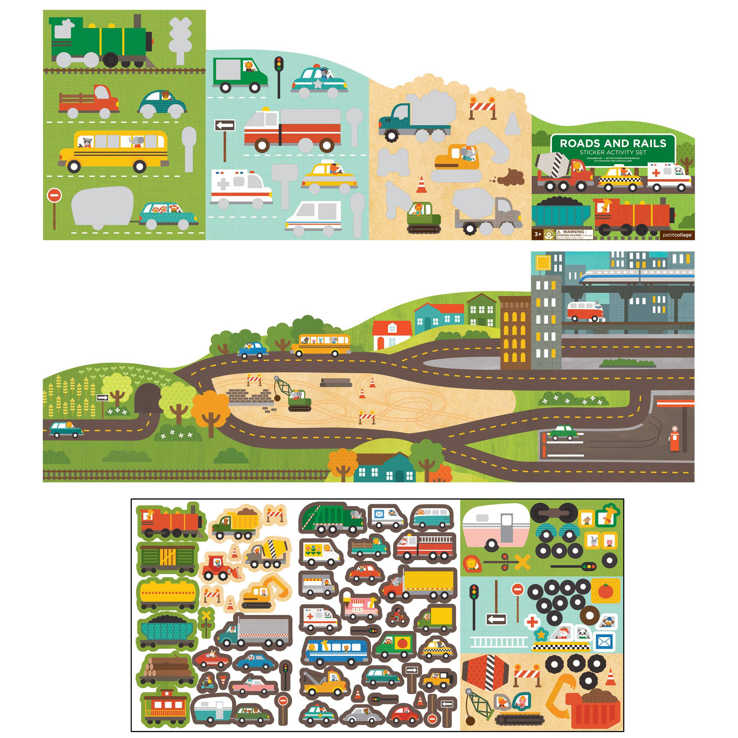 Chronicle Books - Wholesale Sticker - Kids & Baby - Roads & Rails Sticker Activity Set1