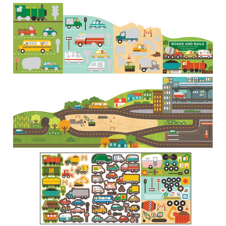 Chronicle Books - Wholesale Sticker - Kids & Baby - Roads & Rails Sticker Activity Set1
