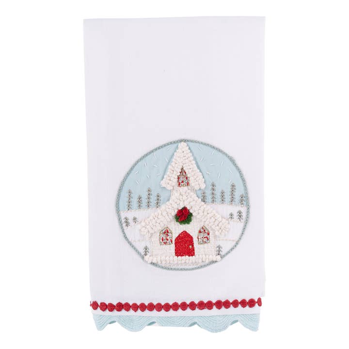 Christmas Church Tea Towel - Holiday Decor for wholesale by Glory Haus