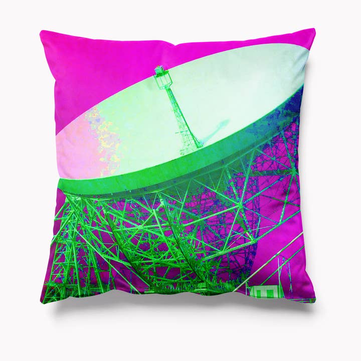Almofada de veludo rosa Jodrell Bank por atacado de Kitsch Republic