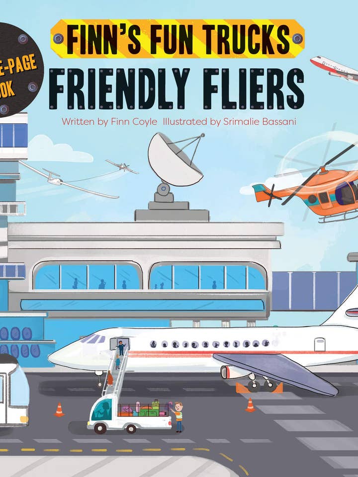 Friendly Fliers (Finn's Fun Trucks) - Lift-the-Page Book for wholesale by Flowerpot Press