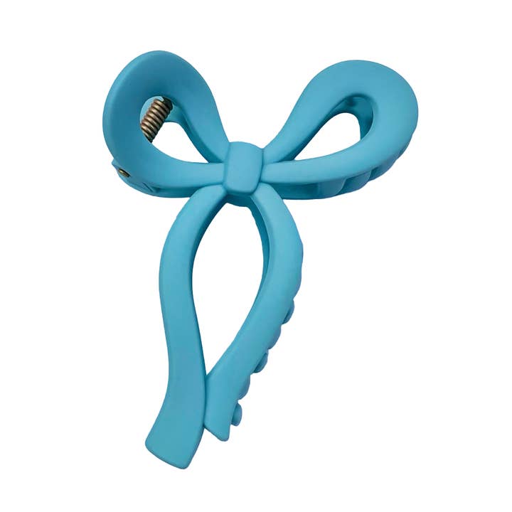 Robins Egg Matte Bow Claw Clip for wholesale by Lady Eleanor & Co