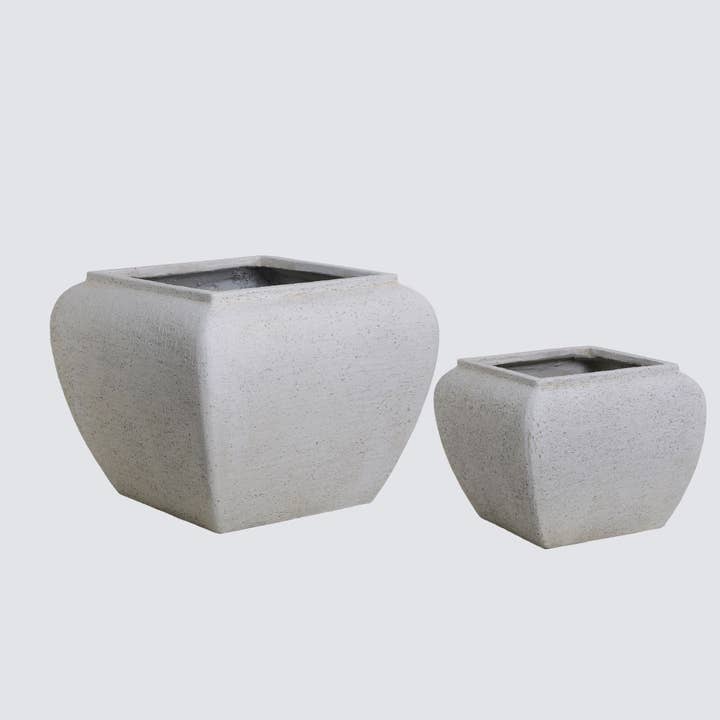 The Farmer's Daughter - Wholesale Plant Pot - Delfin GRC Cement Planter Set/2 – White1