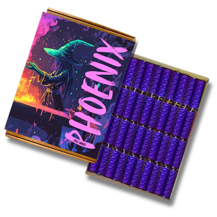 Phoenix Candle Company - Wholesale Tapered Candle/Candlestick - 40 Beeswax Spell Candles with Ritual Guide & QR Code15