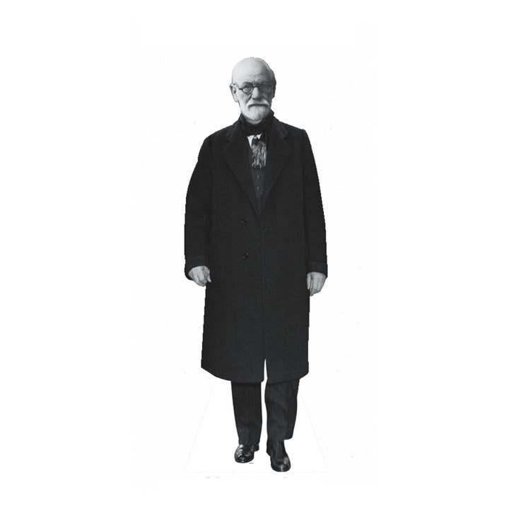 AAHS Enterprises - Wholesale Decorative Figurine - Sigmund Freud Life Size Carboard Stand Up, Black and White Print, 5 feet…