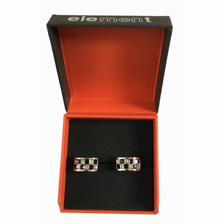 Gemelli neri e pietre trasparenti per la vendita all'ingrosso da parte di THE MUSIC GIFTS COMPANY