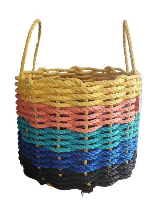 Authentic Maine Lobster Rope Storage Basket, Sunset inspired for wholesale by Little Salty Rope