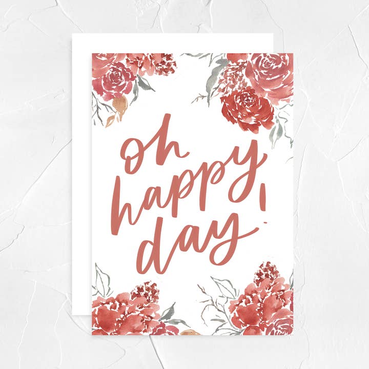 Oh Happy Day Greeting Card for wholesale by Haley Elizabeth Design