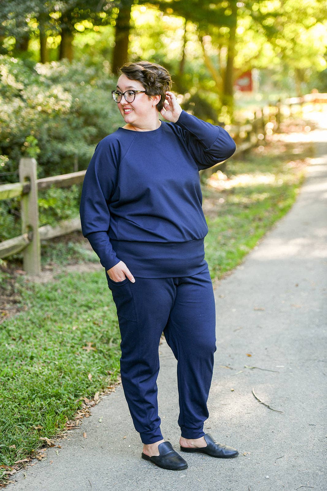 Knieriem Designs - Wholesale Knit Top - Women's - Rayon Crew Neck Ponte Top with Raglan Long Sleeves6