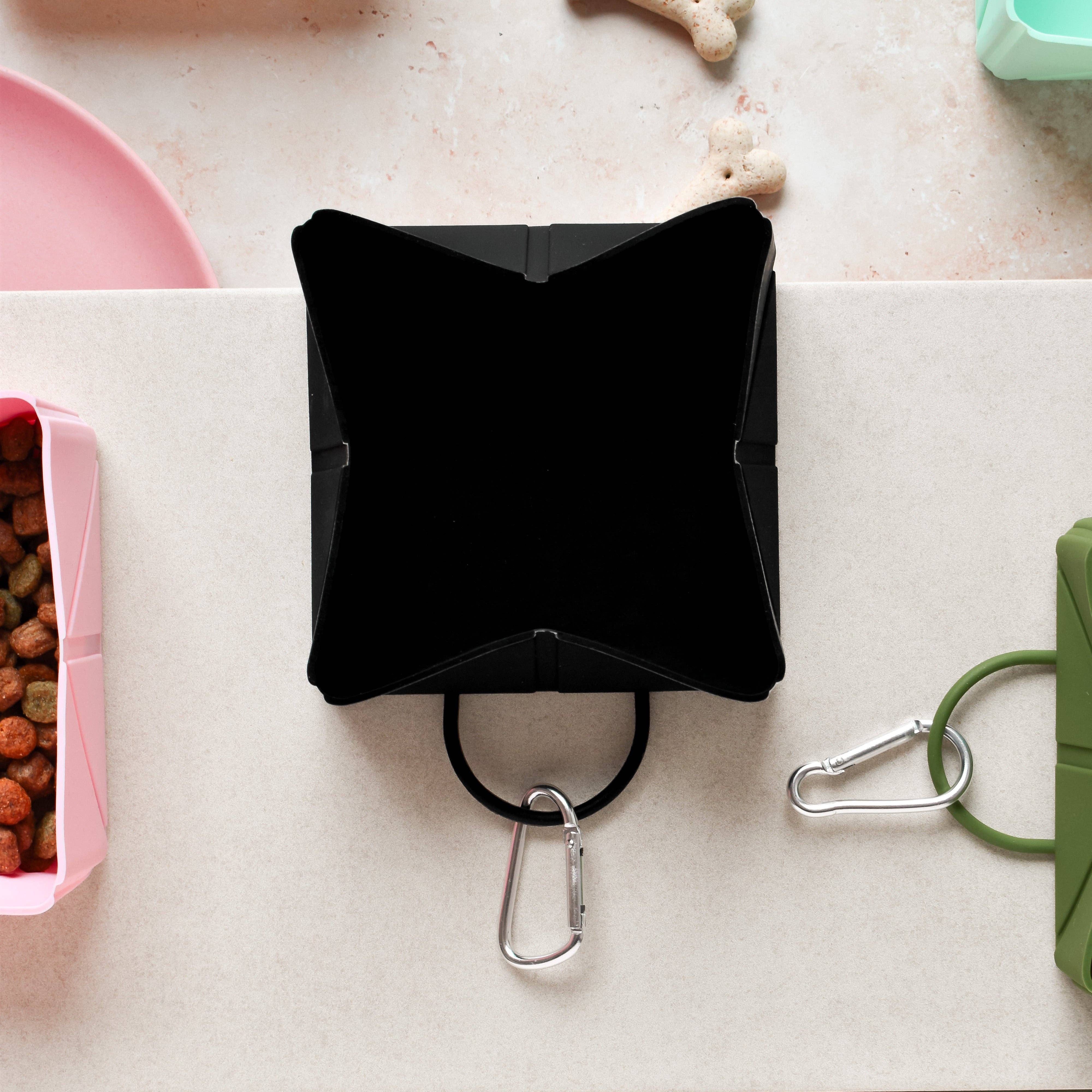 Cocopup London – wholesale Pet bowl – Cat/dog – Foldable Travel Bowl - Black2