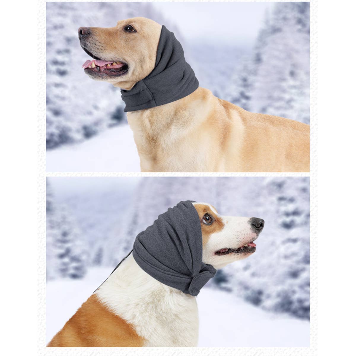 PAWPAWwholesale - Wholesale Pet Snood - Dog - Pet Ear Muffs Dog Calming Head Wrap Adjustable_CWMM74703
