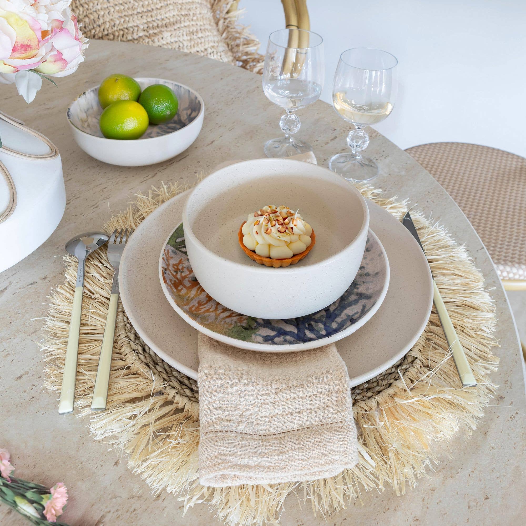 Novastyl - Wholesale Dinner Plate - Arita coupe plate 15cm in beige stoneware2