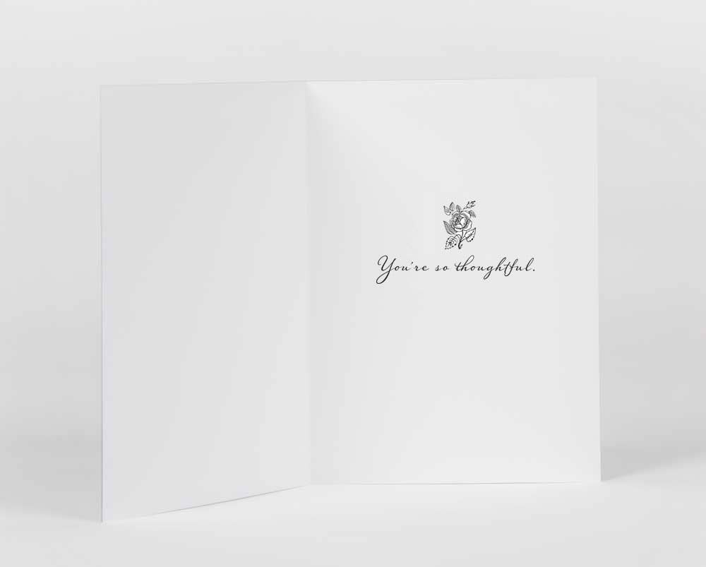 Potluck Press – postal de agradecimento por atacado – Cartão de Saudação Borboleta Floral1