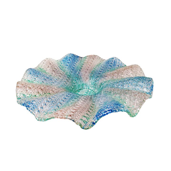 Centro de mesa grande azul, rosa y verde de los años 60 en Murano para venta al por mayor de MadInteriorArt