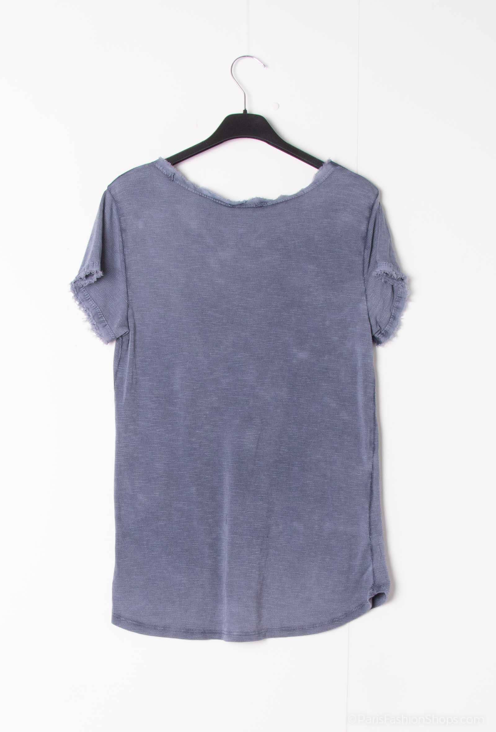Pépouz' Paris - Wholesale T-Shirt - Women's - Washed cotton short-sleeve T-shirt PT25048