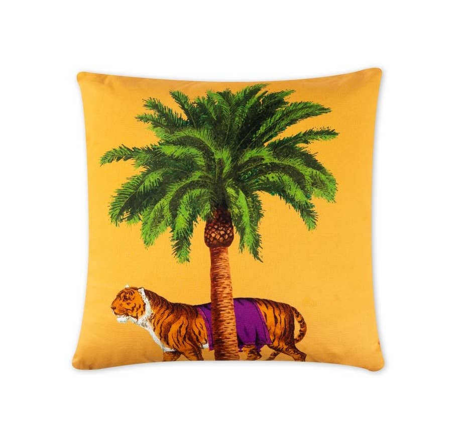 Bergamaschi & Vimercati S.p.a. - Wholesale Throw/Decorative Pillow - Le Cirque Du Marrakech, Decorative Cushion Cirque Tiger 45X45