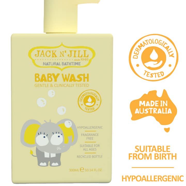 Jack N' Jill Baby Wash - Natural 300mL for wholesale by Jack N' Jill Kids & NFco