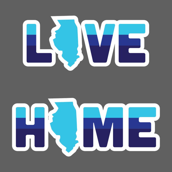 Illinois LYH Blue Fade Decal for wholesale by Great Lakes Proud