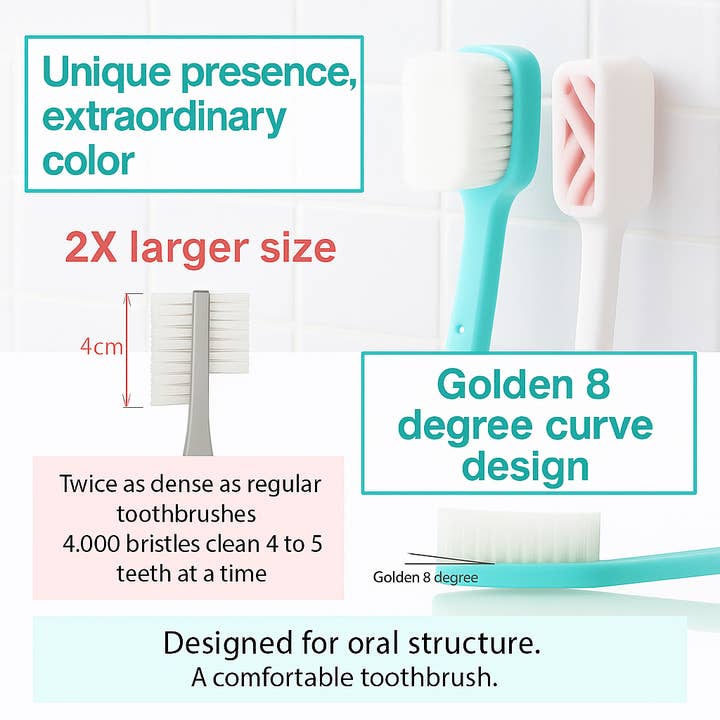KEY Company - Wholesale Toothbrush - Wang Ta Toothbrush Soft Gold 688 (5pcs)3