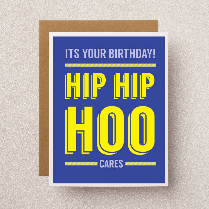 Hip Hip Hoo- Greeting Card for wholesale by The B Side