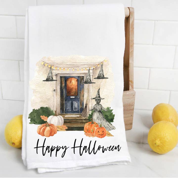 Glad Halloween kökshandduk för wholesale av The Preppy Pineapple Home