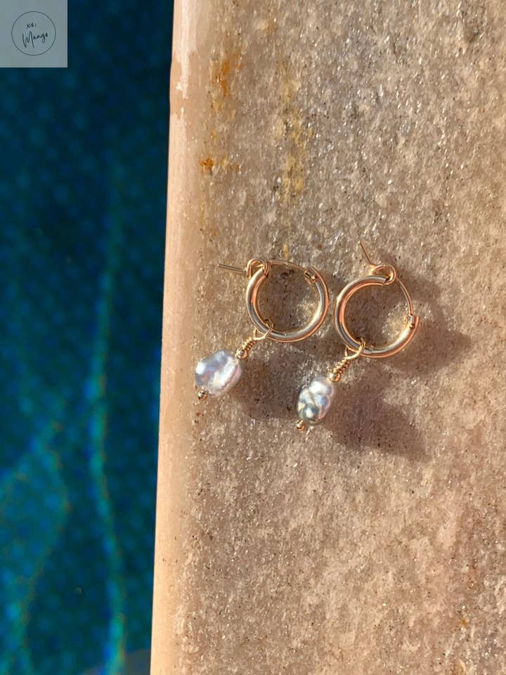 Créoles Keshi tahitiennes simples pour la vente par xo, Mango