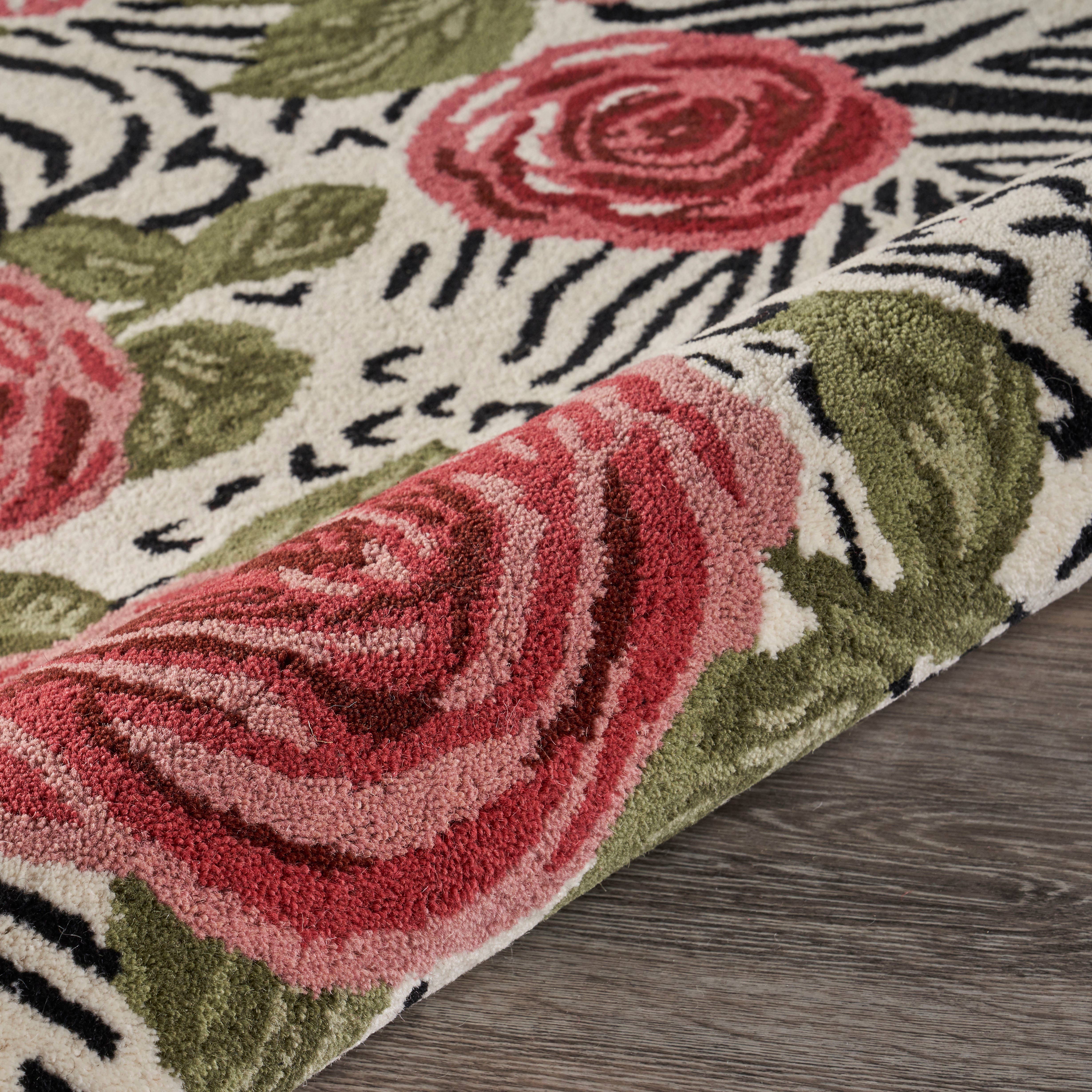 LR Home - Wholesale Area Rug - Raelyn Vintage Floral Hand-Tufted Wool Round Indoor Area Rug33