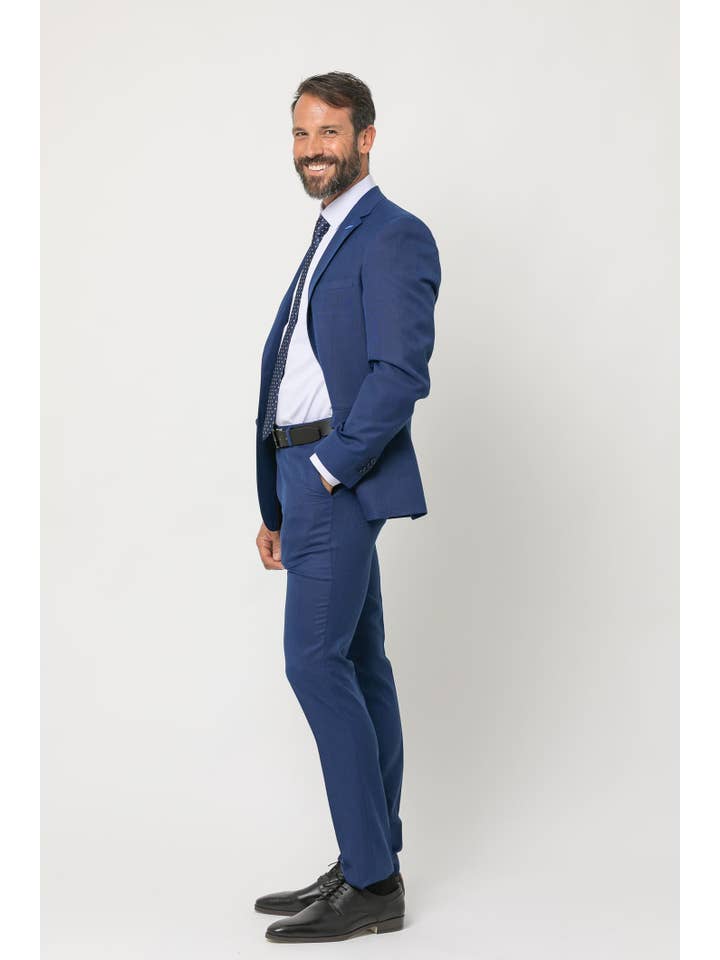 Ink Blue Slim Fit Suit False Plain with Elastane s/ grus for wholesale on Faire9
