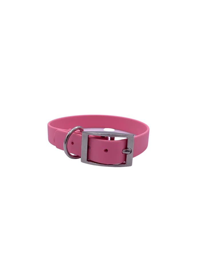 Collar BioThane rosa para venta al por mayor de Cavapoo Creations