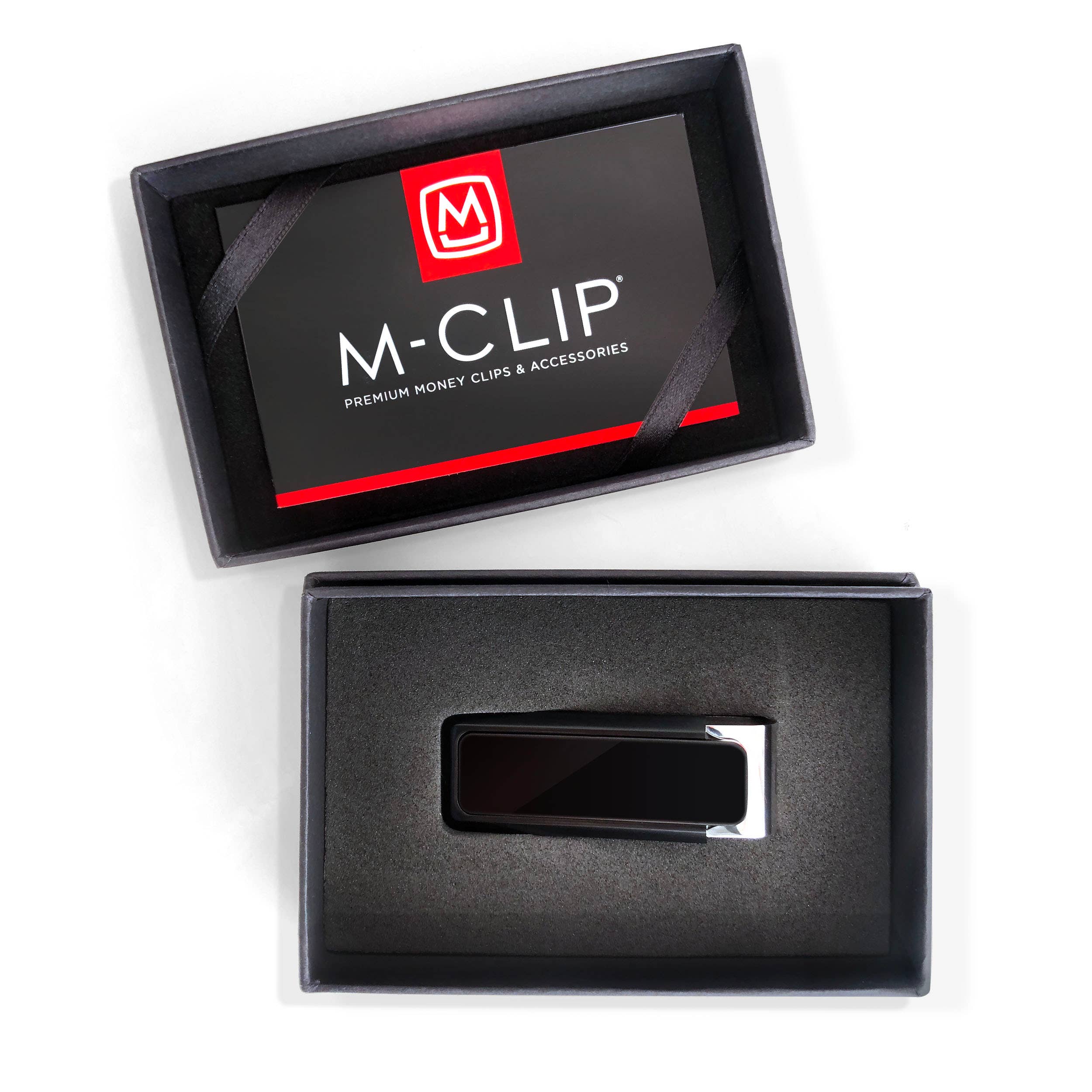 M-Clip - Venta al por mayor Clip para billetes - Unisex - Pinza para billetes ultraligera de aluminio negro sólido2