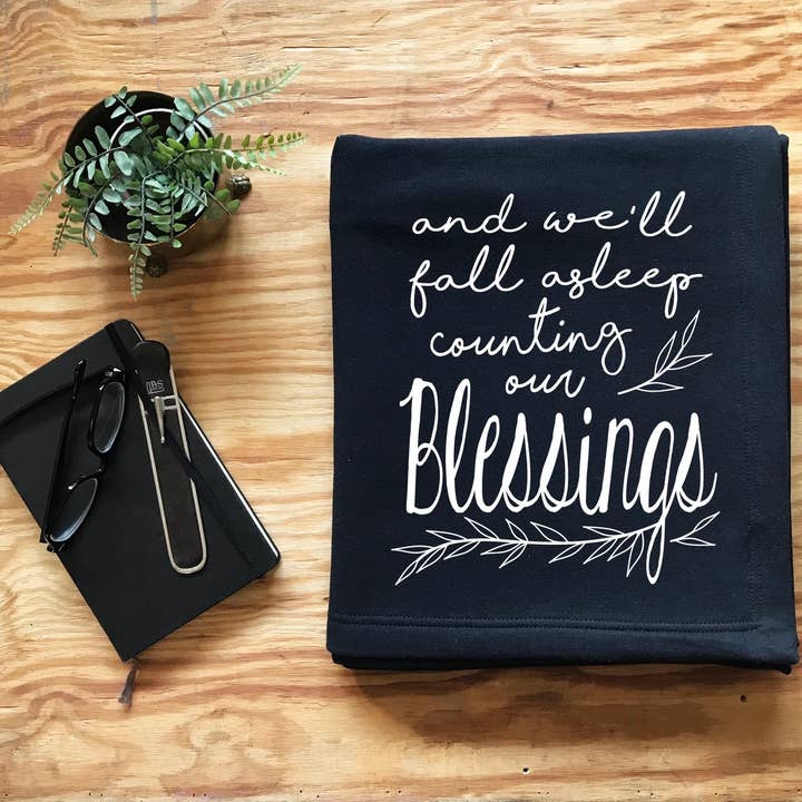 Counting Our Blessings Sweatshirt Blanket for wholesale by Perfect Day Print Co
